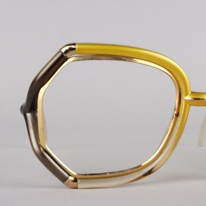 Ted Lapidus Gelbe und graue Brille