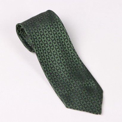 Corbata Hermes Vintage Verde Oscuro