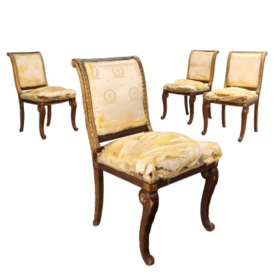 Grupo de 4 Sillas Genovesas de Restauración