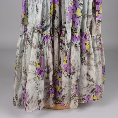 Vestido y abrigo de seda vintage