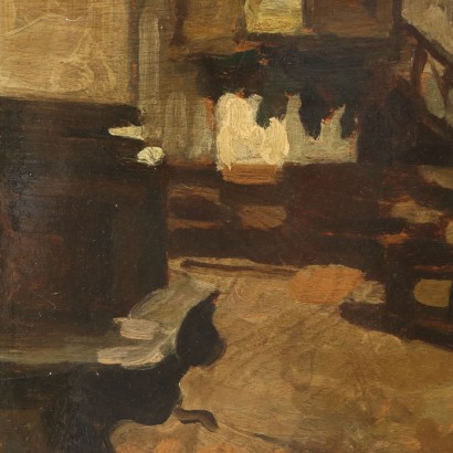 Peinture d'Achille Cattaneo ,Intérieur de l'église de San Marco in ,Achille Cattaneo,Achille Cattaneo,Achille Cattaneo,Achille Cattaneo,Achille Cattaneo