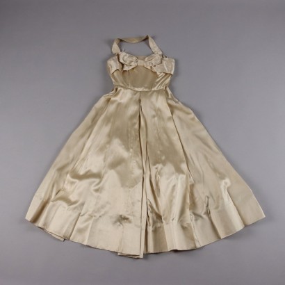 Robe Vintage en Satin Taille S Vetêments et Textiles Vintage
