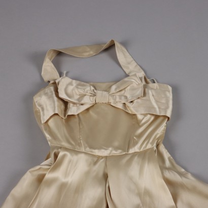 Robe Vintage en Satin Ivoire