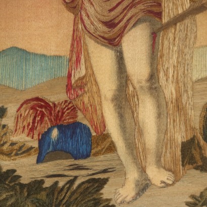 Broderie avec Saint Sébastien