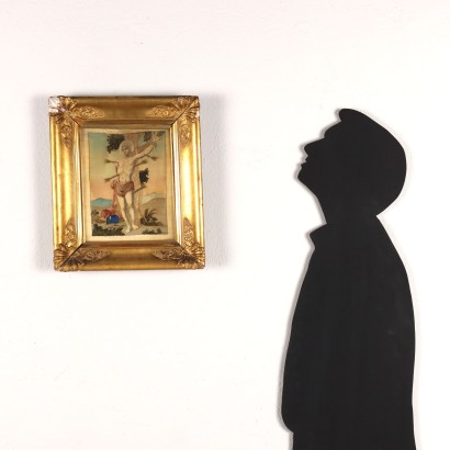 Broderie avec Saint Sébastien