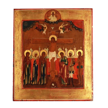 Icona con la Trinità e Santi,La trinità con Santi,Icona con Trinità e Santi,Icona con Trinità e Santi