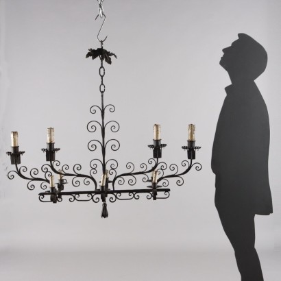 Candelabro de hierro forjado