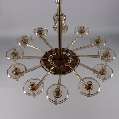 Burnished Murano glass chandelier