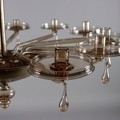 Burnished Murano glass chandelier