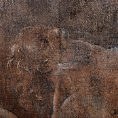 Peinture monochrome avec Lamentation sur le Christ, Lamentation sur le Christ mort