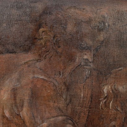 Peinture monochrome avec Lamentation sur le Christ, Lamentation sur le Christ mort
