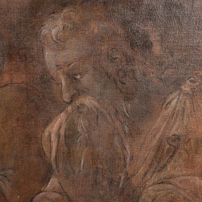 Peinture monochrome avec Lamentation sur le Christ, Lamentation sur le Christ mort