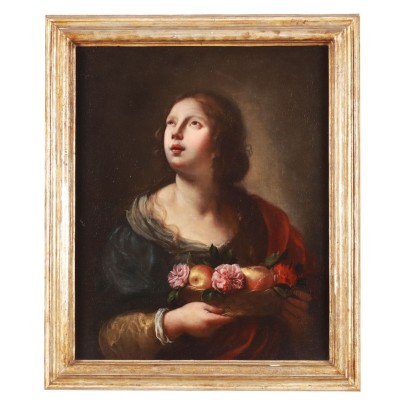 Pintura que representa a Santa Dorotea