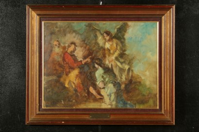 arte, 900, 900 arte, pintura del siglo 20, Attilio Cavallini (1888-1948), pinturas religiosas por Carroll, chiesa di ognissanti en Venecia, óleo sobre cartón