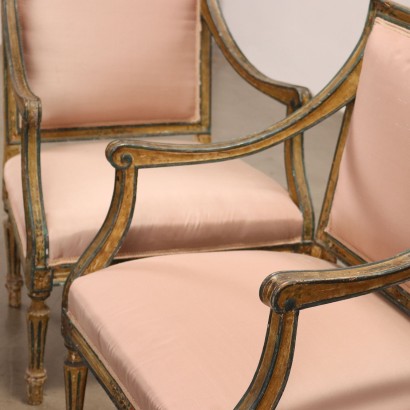 Pareja de Sillones Neoclásicos Lacados