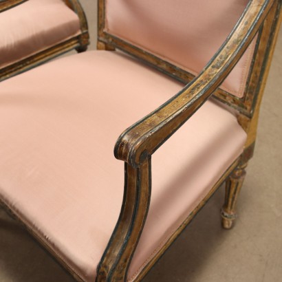 Pareja de Sillones Neoclásicos Lacados
