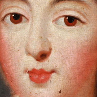 Portrait ovale peint d'une jeune fille, Portrait d'une jeune fille