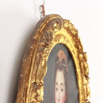 Portrait ovale peint d'une jeune fille, Portrait d'une jeune fille
