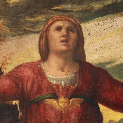 Peinture La Pietà avec deux anges