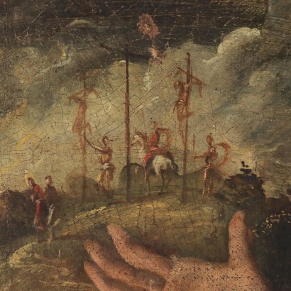 Peinture La Pietà avec deux anges