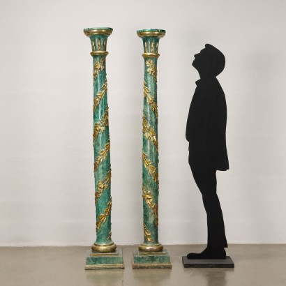 Paire de colonnes XIXème