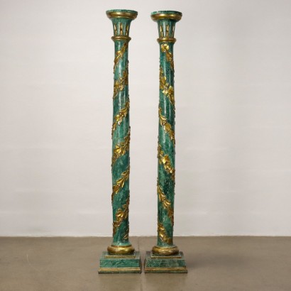 Paire de colonnes XIXème