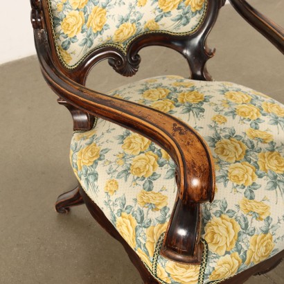 Sillón victoriano medio inglés
