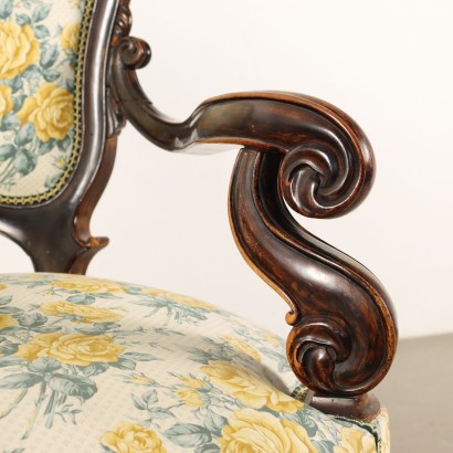 Sillón victoriano medio inglés
