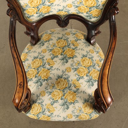 Sillón victoriano medio inglés