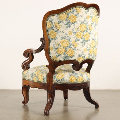 Sillón victoriano medio inglés