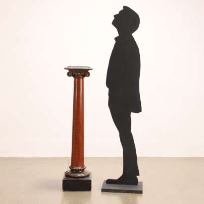 Porte Vase Colonne en Bois Laqué