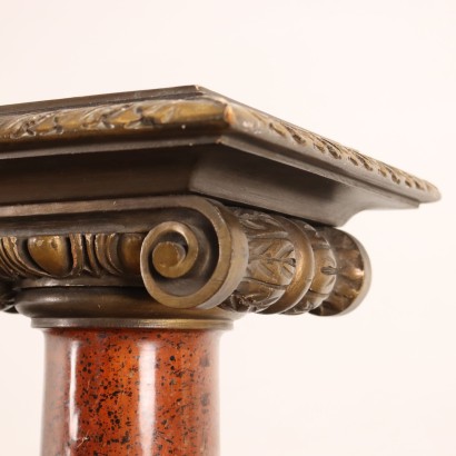Porte Vase Colonne en Bois Laqué