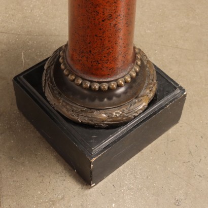 Porte Vase Colonne en Bois Laqué