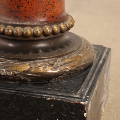 Porte Vase Colonne en Bois Laqué