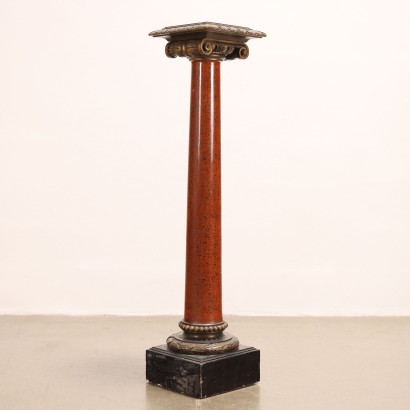 Porte Vase Colonne en Bois Laqué