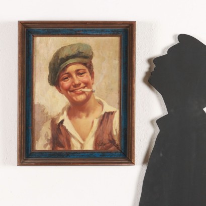 Peinture d'Antonio Vallone, Portrait d'un gamin des rues, Antonio Vallone, Antonio Vallone, Antonio Vallone, Antonio Vallone, Antonio Vallone
