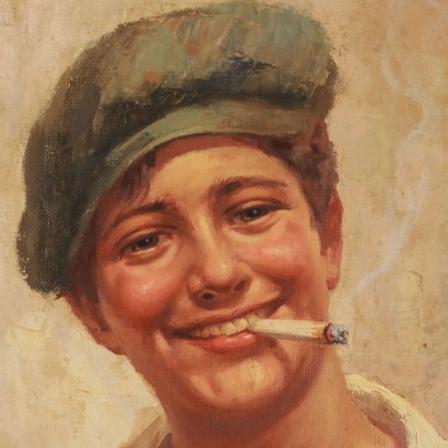 Peinture d'Antonio Vallone, Portrait d'un gamin des rues, Antonio Vallone, Antonio Vallone, Antonio Vallone, Antonio Vallone, Antonio Vallone