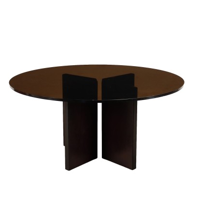 Table Formanova Tondo L Bois Exotique Italie Années 70