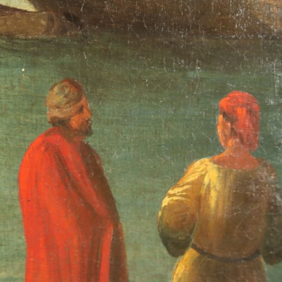Peint avec Port Glimpse et Figures,Port Glimpse avec Figures,Peint avec Port Glimpse et Figures
