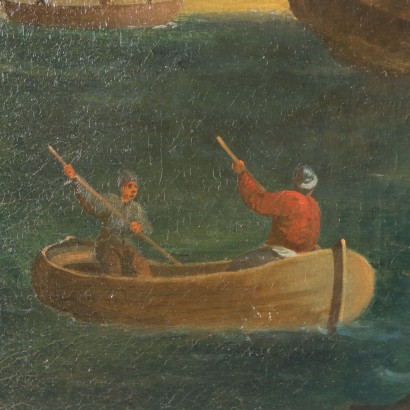 Peint avec Port Glimpse et Figures,Port Glimpse avec Figures,Peint avec Port Glimpse et Figures