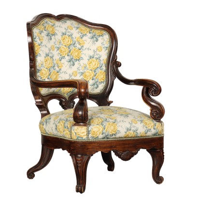 Sillón victoriano medio inglés