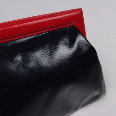 Pochette vintage noire et rouge