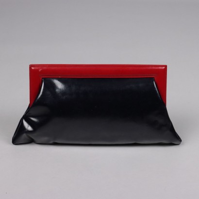 Pochette vintage noire et rouge