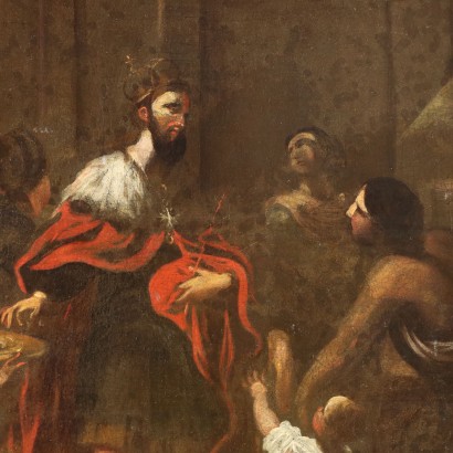 Le Jugement de Salomon Huile sur Toile XVIIe-XVIIIe Siècle