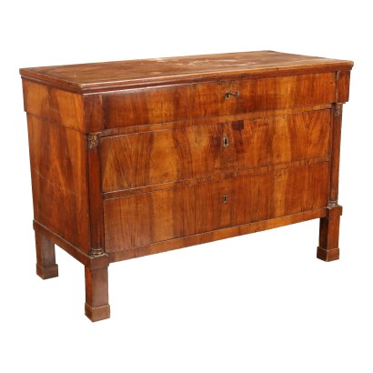 Commode Empire Noyer Peuplier Italie XIXe Siècle