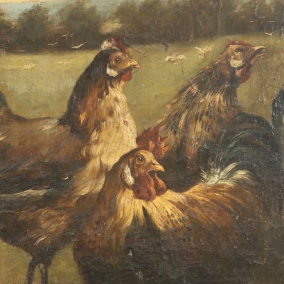 Peint avec une scène de Pollaio