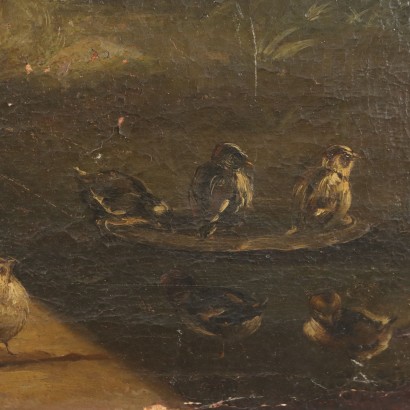 Peint avec une scène de Pollaio