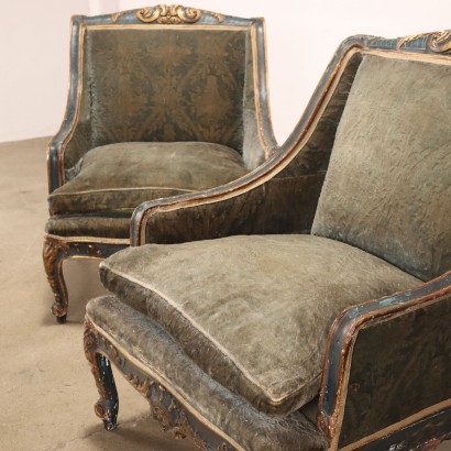 Paire de Fauteuils de Style Baroque