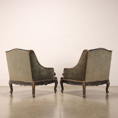Paire de Fauteuils de Style Baroque