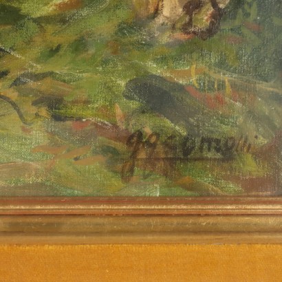Peinture de Luigi Comolli, Nature morte aux champignons, Peinture de Luigi Comolli